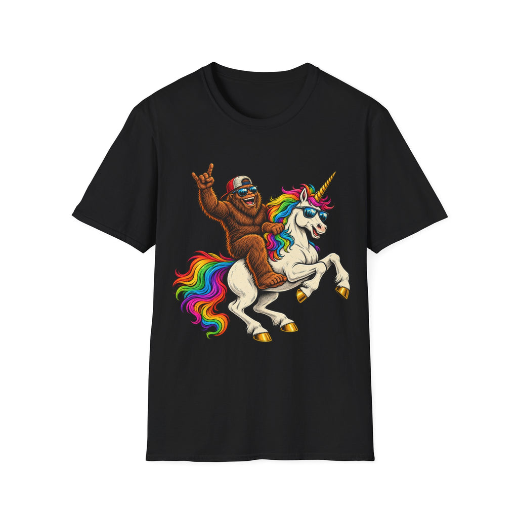 Bigfoot Riding Unicorn T-Shirt