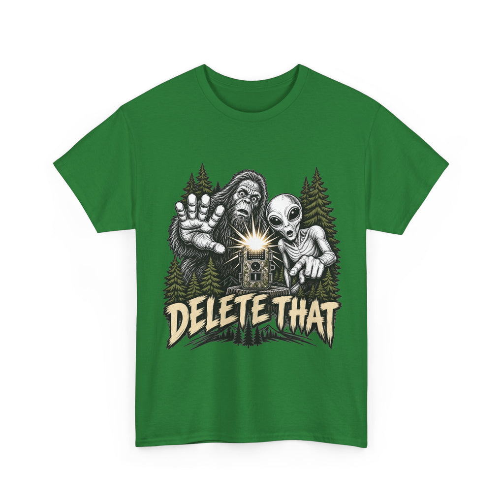 Delete That Graphic Tee | Creepy Alien & Skull Illustration