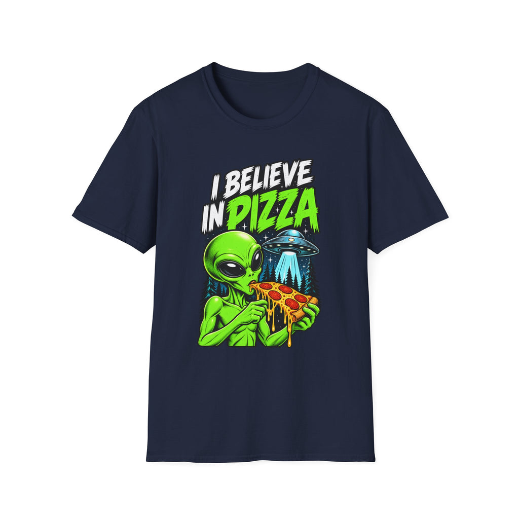 I Believe in Pizza Alien T-Shirt