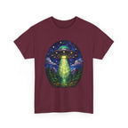 UFO Stained glass Shirt | Alien Spaceship Beam Woodland Night