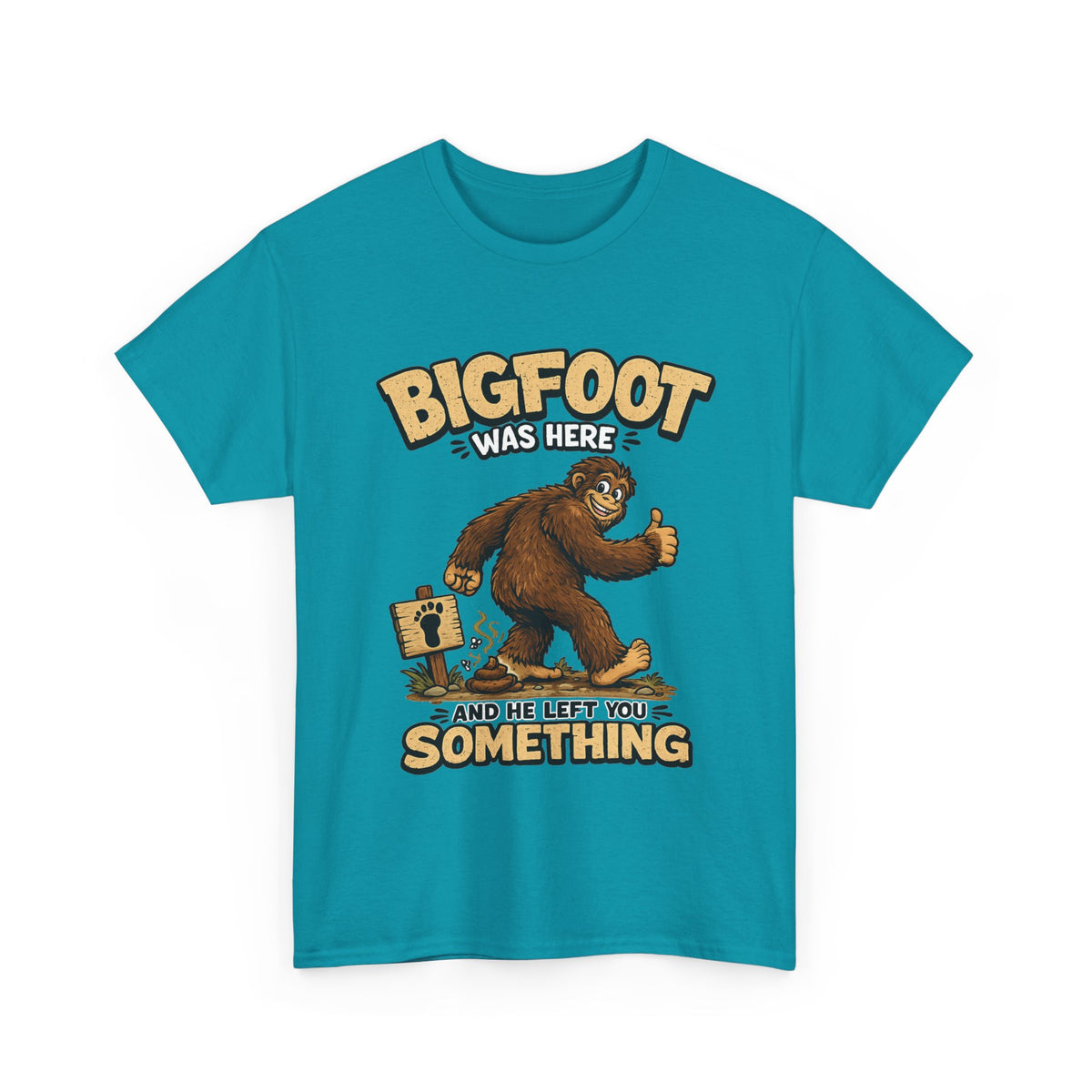 Bigfoot Was Here tee | Sasquatch graphic t-shirt, camping forest humor