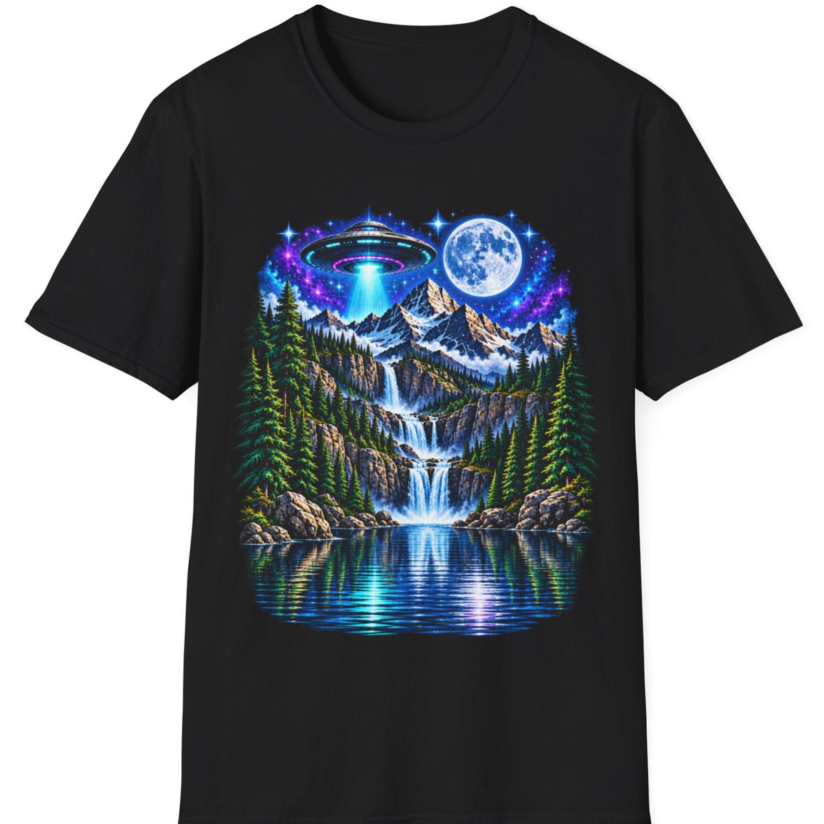 Cosmic Mountain Waterfall T-Shirt