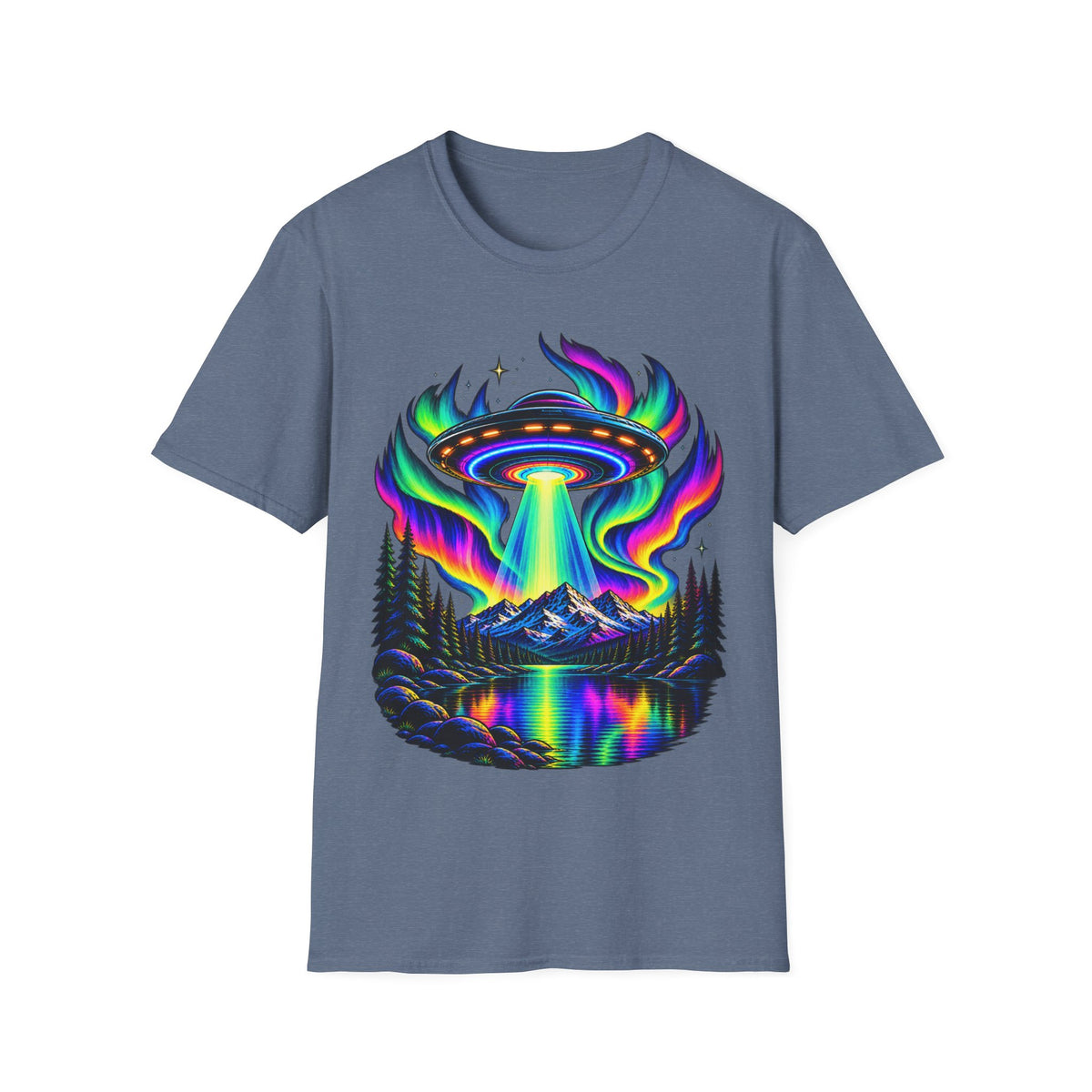 Neon UFO Abduction T-Shirt