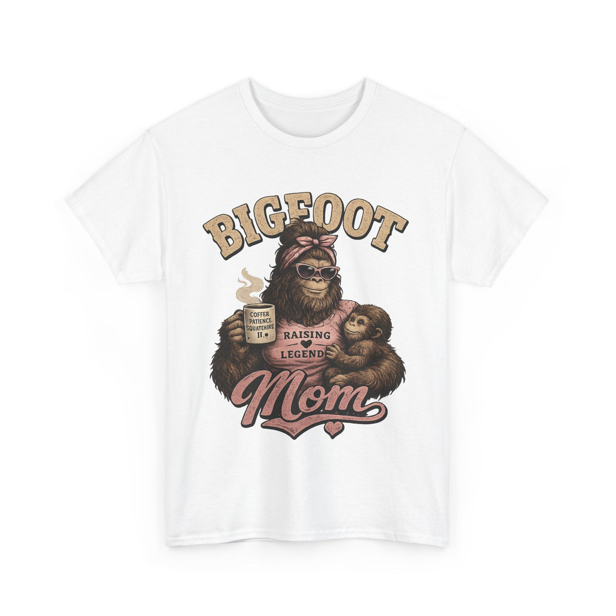 Bigfoot Mom Tee | Sasquatch Mama Illustration, Raising a Legend Design