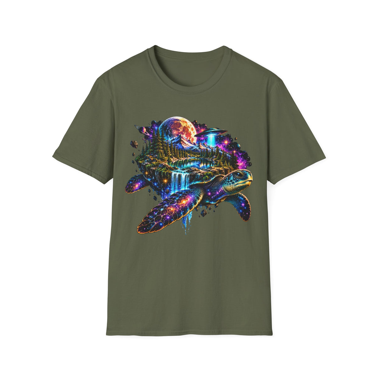 Colorful Cosmic Turtle T-Shirt