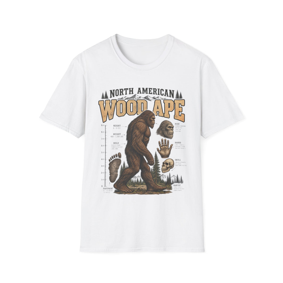 North American Wood Ape Bigfoot Cryptid T-Shirt