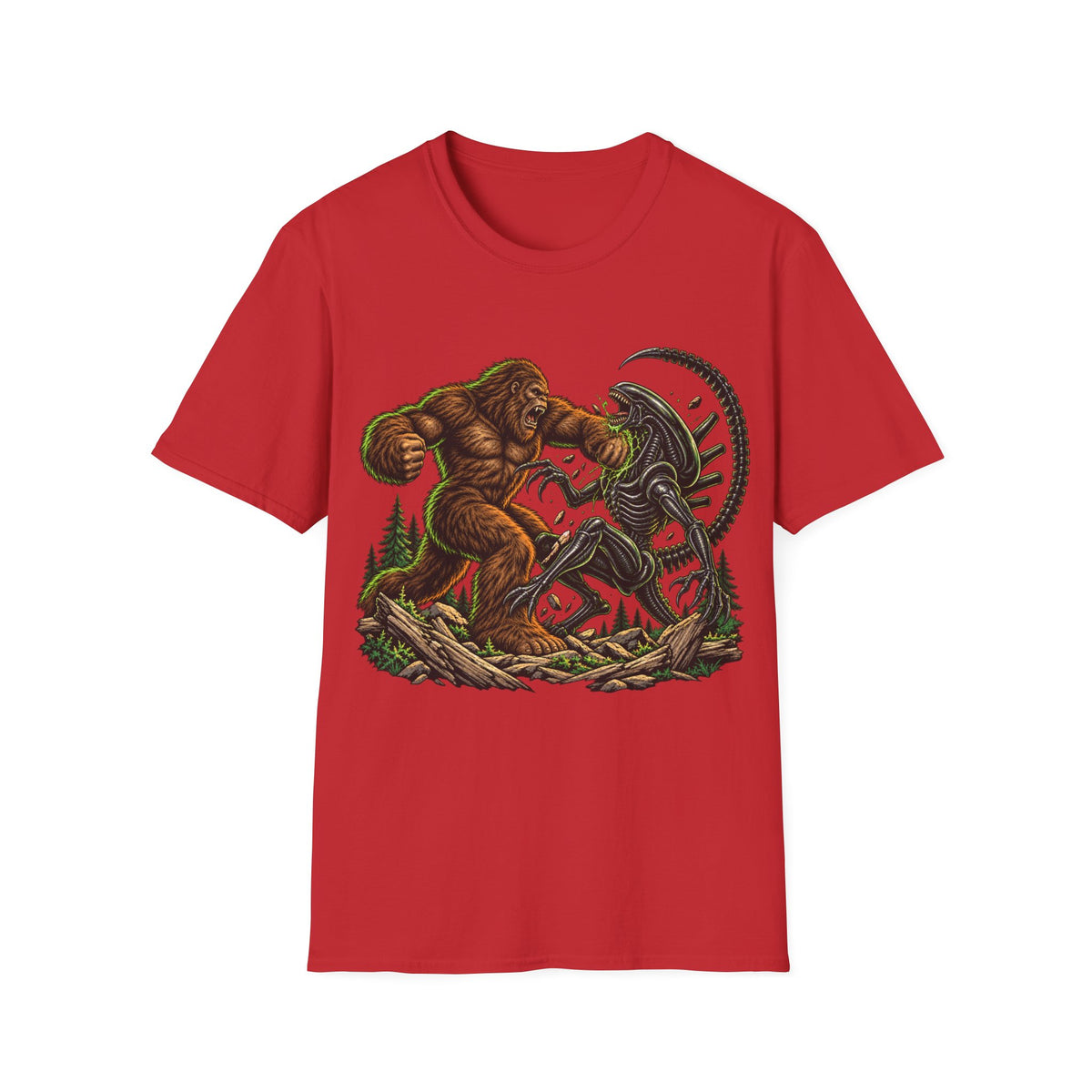 Bigfoot vs xenomorph  T-Shirt