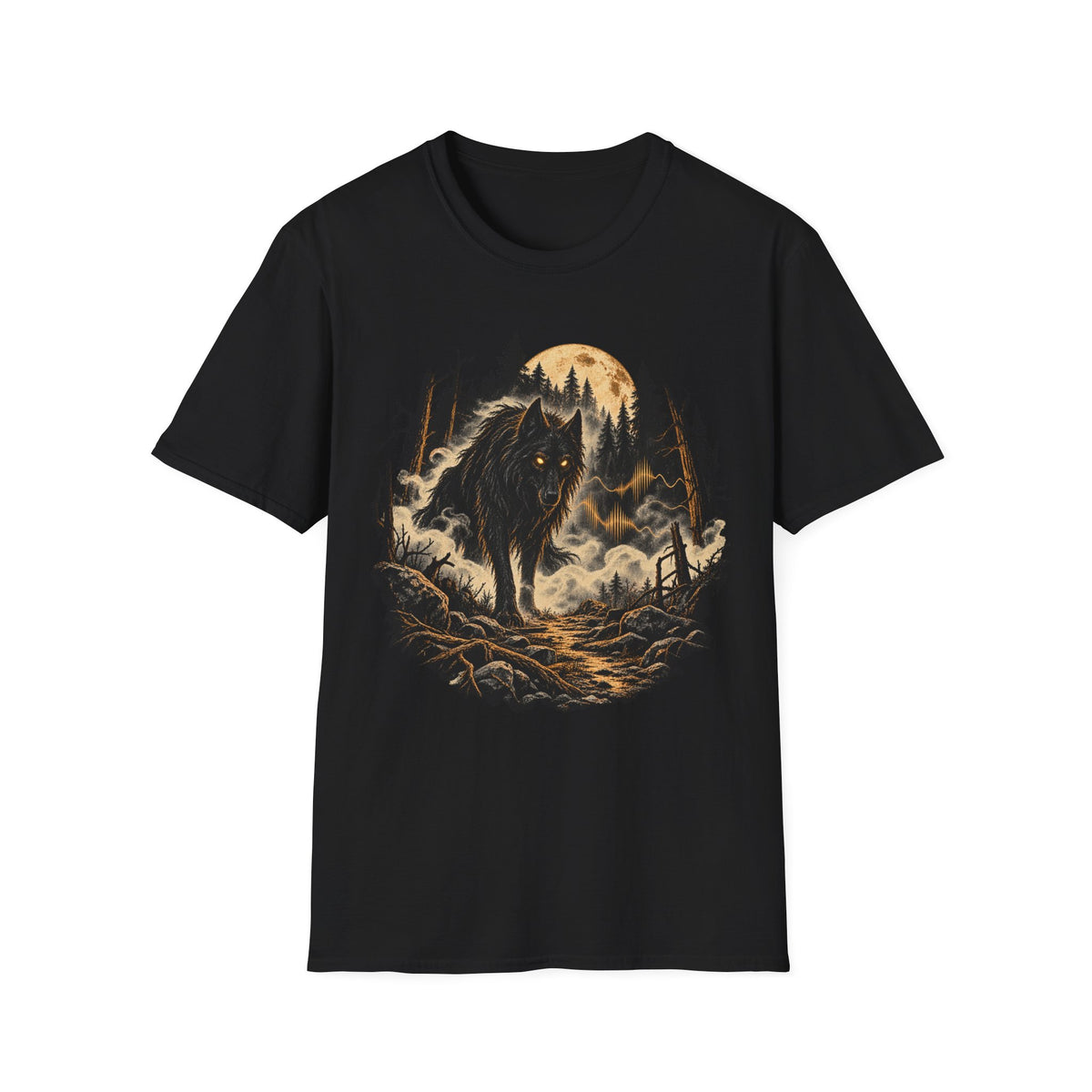 Black Wolf Gothic T-Shirt