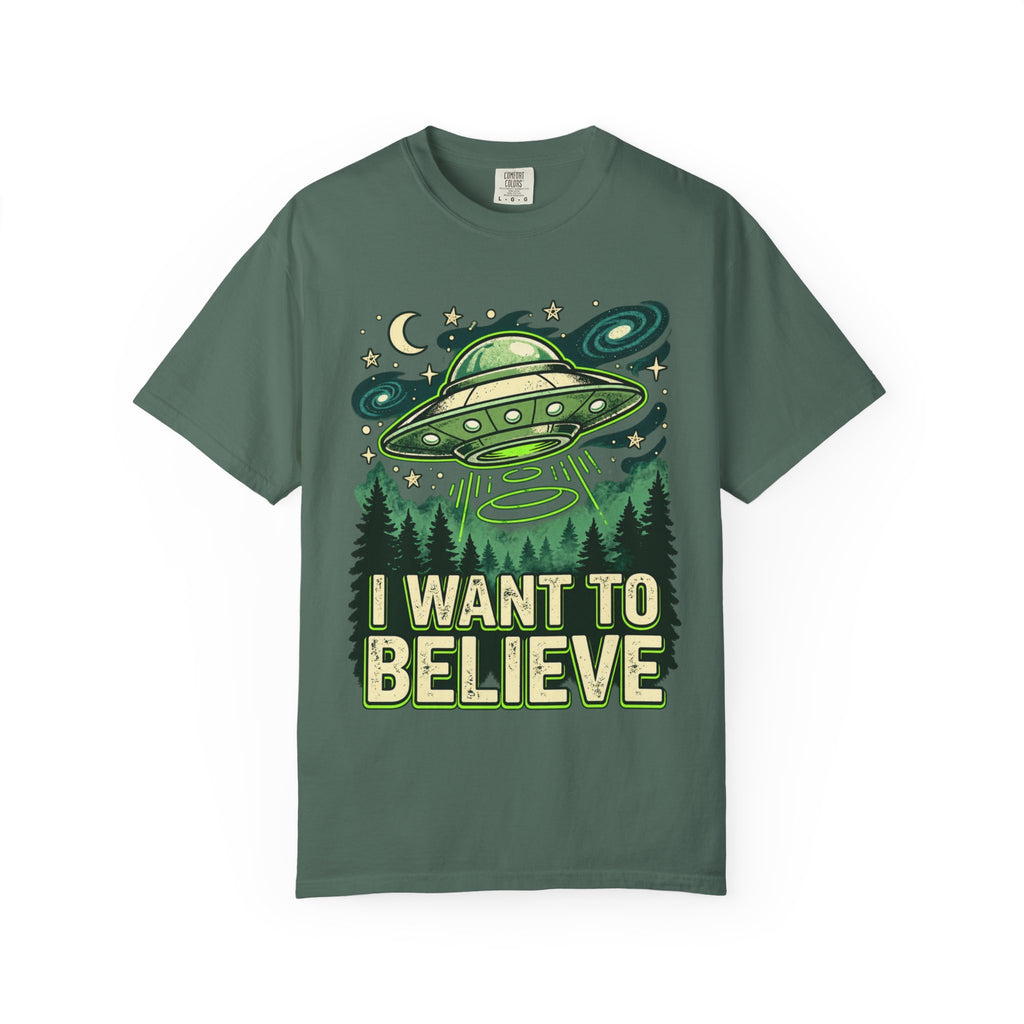 Alien UFO T-Shirt — "I Want to Believe" Graphic Tee
