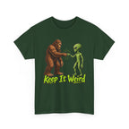 Keep It Weird Sasquatch Alien T-Shirt | Funny Cryptid UFO Tee