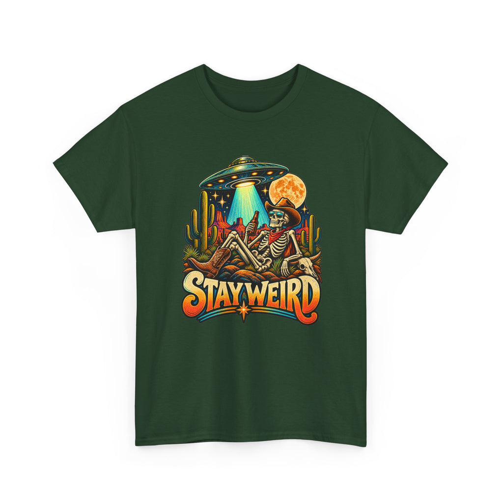 Stay Weird Skeleton UFO T-Shirt
