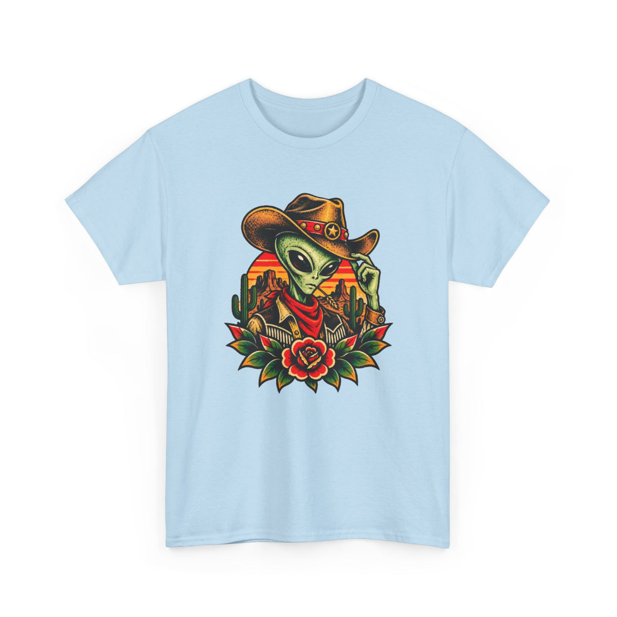 Cowboy Alien T-Shirt — Western Desert Alien Graphic Tee