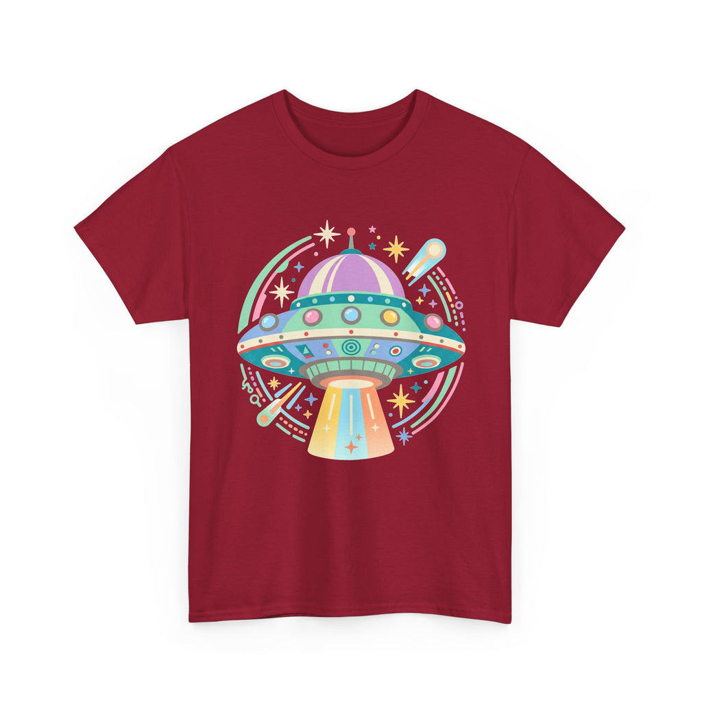Pastel UFO spaceship T-Shirt | colorful alien saucer illustration
