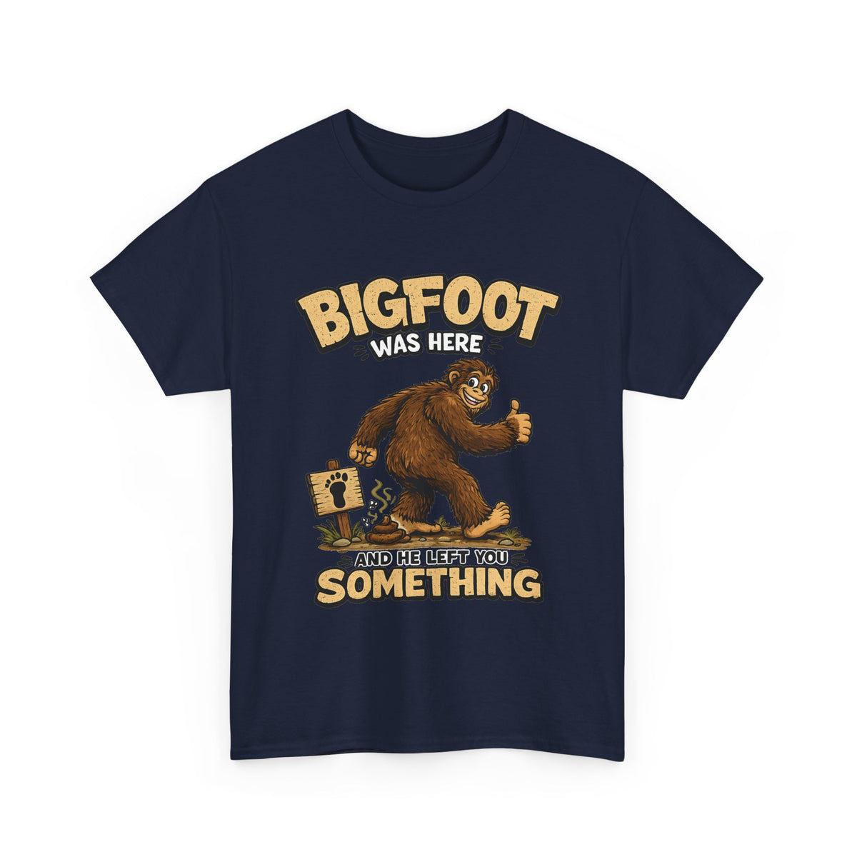 Bigfoot Was Here tee | Sasquatch graphic t-shirt, camping forest humor