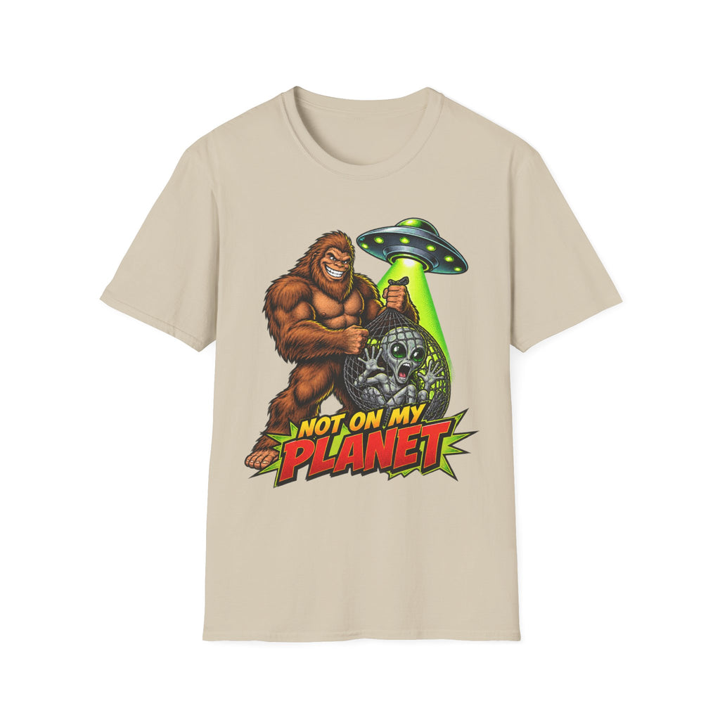 Sasquatch vs UFO 'Not On My Planet' Graphic T-Shirt