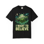 Alien UFO T-Shirt — "I Want to Believe" Graphic Tee