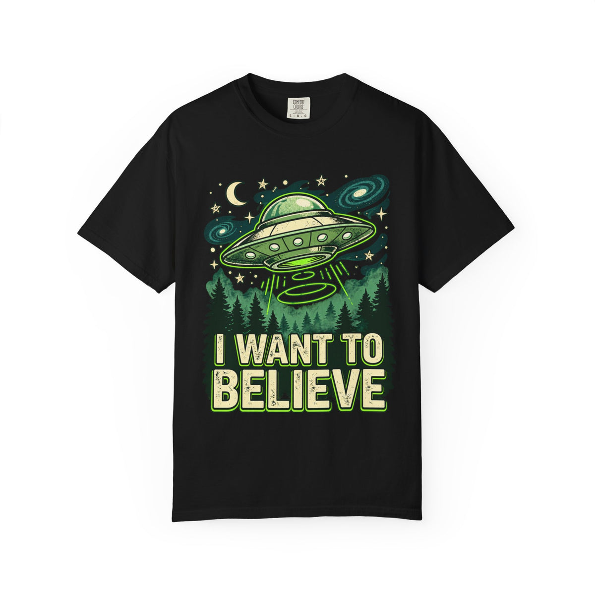 Alien UFO T-Shirt — "I Want to Believe" Graphic Tee