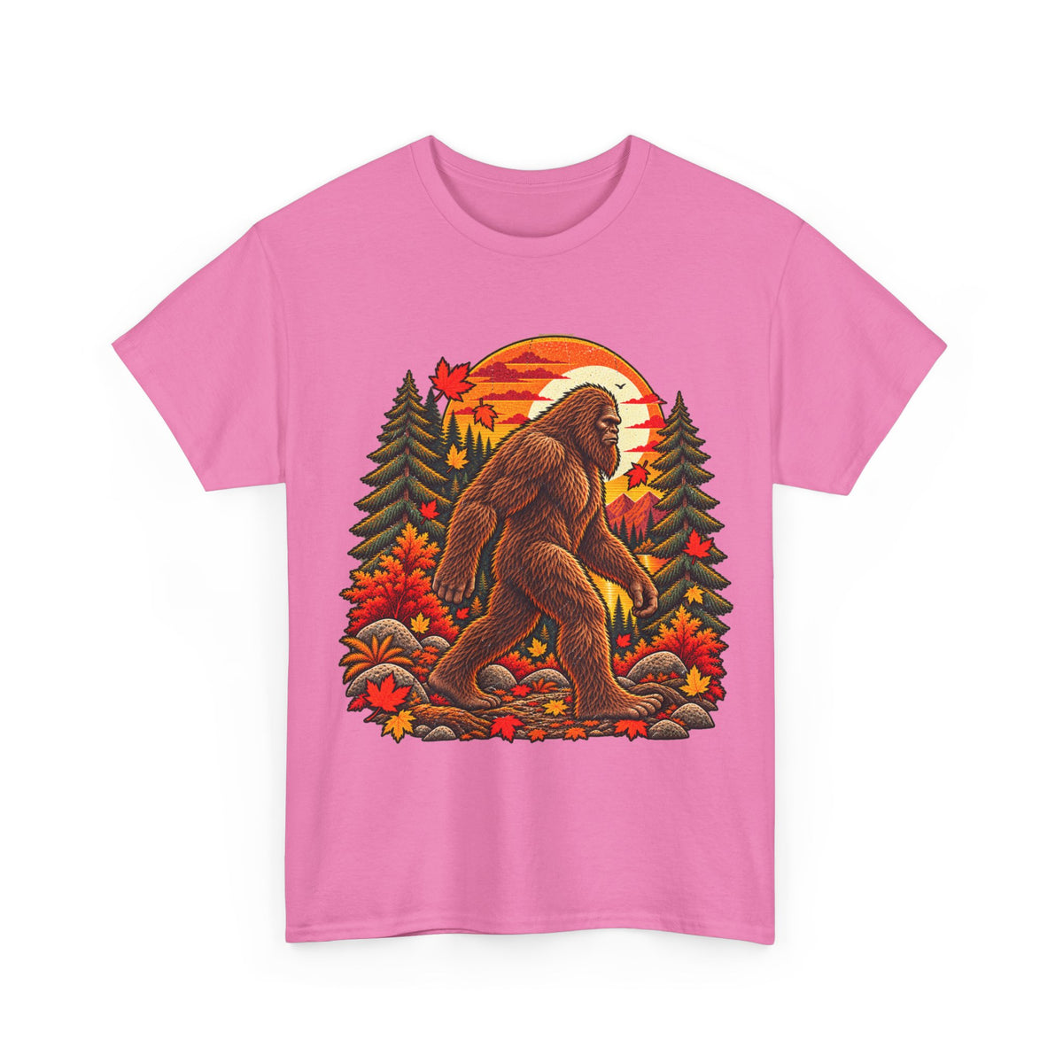 Autumn Bigfoot T-Shirt | Sasquatch Forest Moon Tee