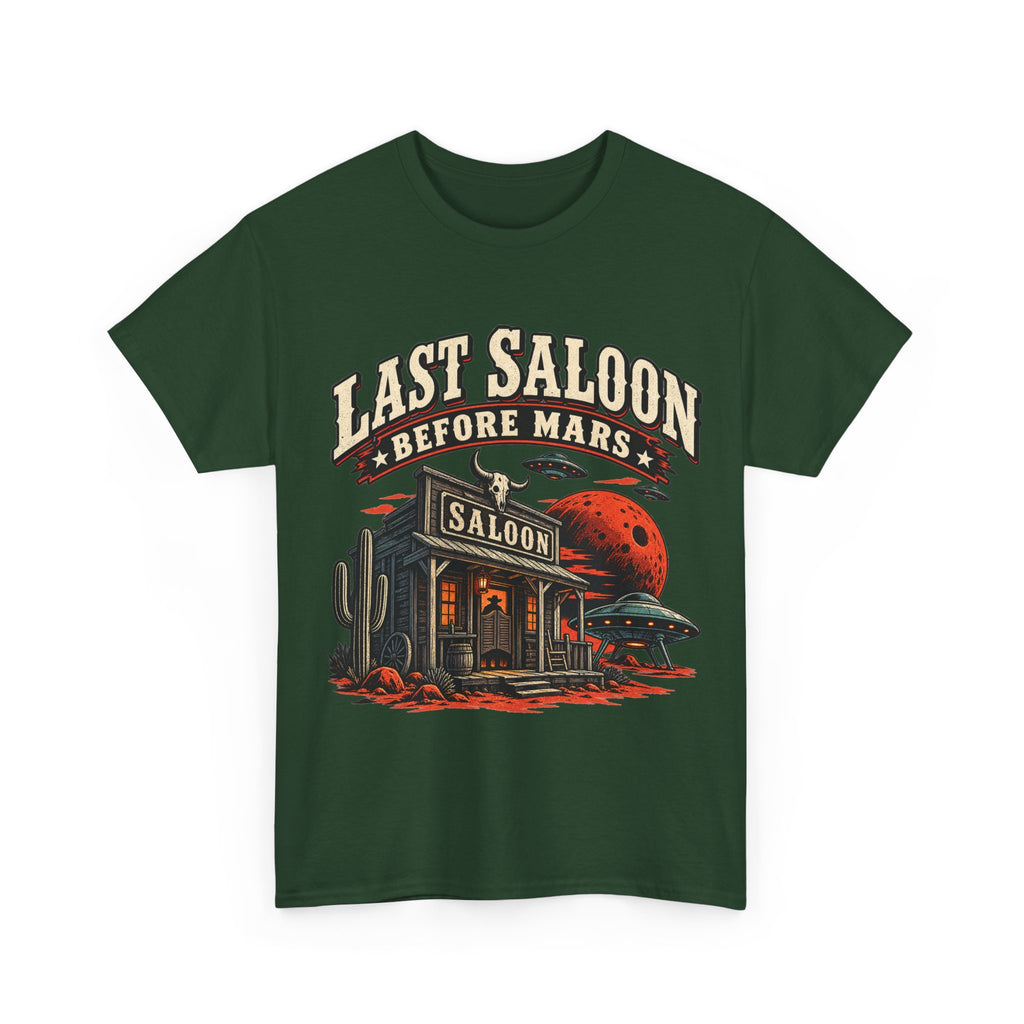 Last Saloon Before Mars T-Shirt | Western Saloon, Space Cowboy Graphic