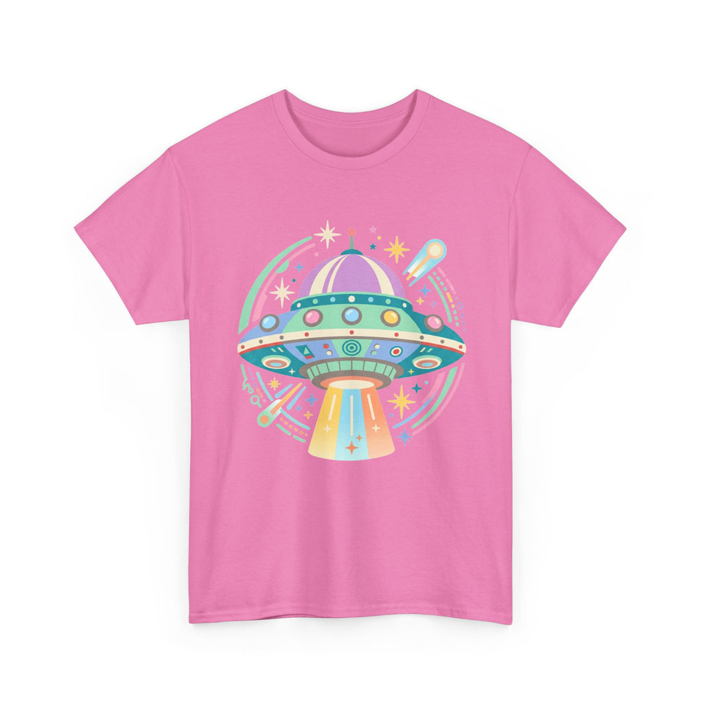 Pastel UFO spaceship T-Shirt | colorful alien saucer illustration