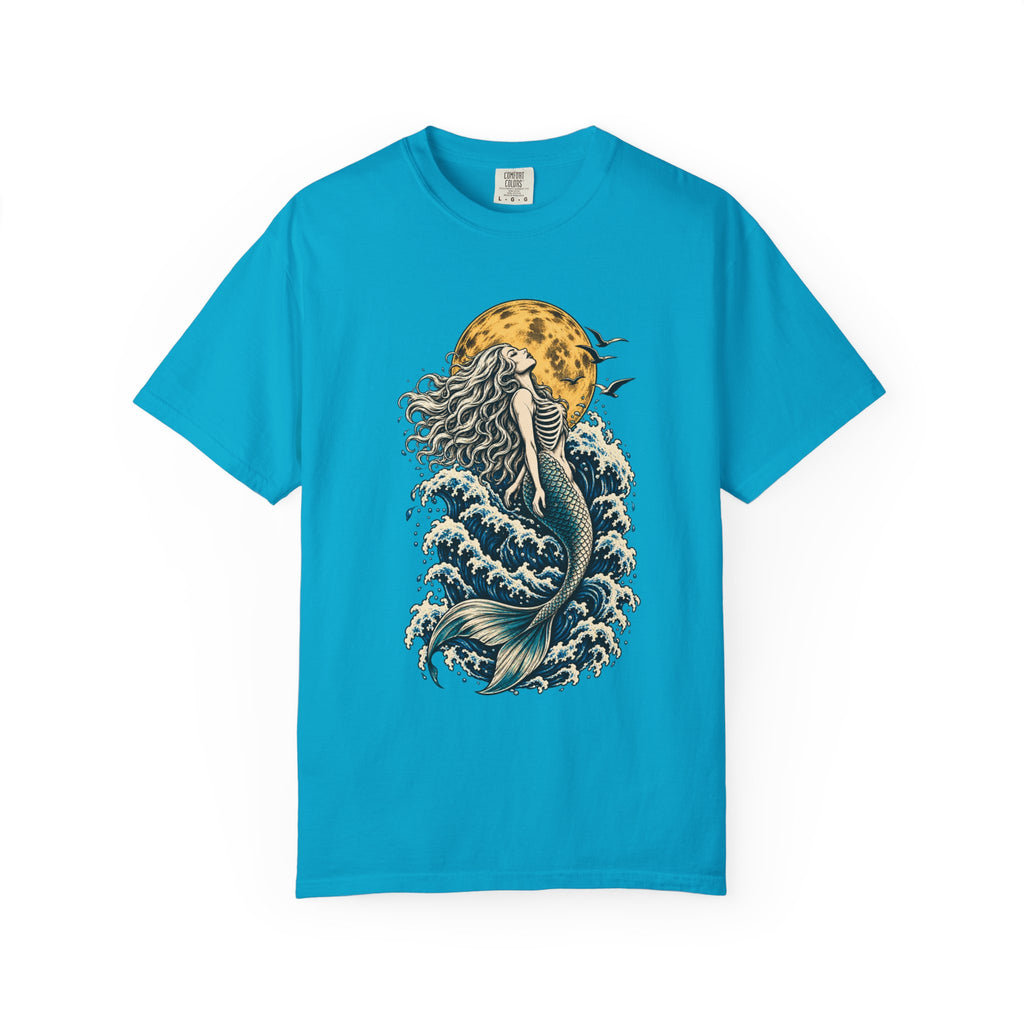 Mermaid Moon T-Shirt — Vintage Wave Mermaid Graphic Tee