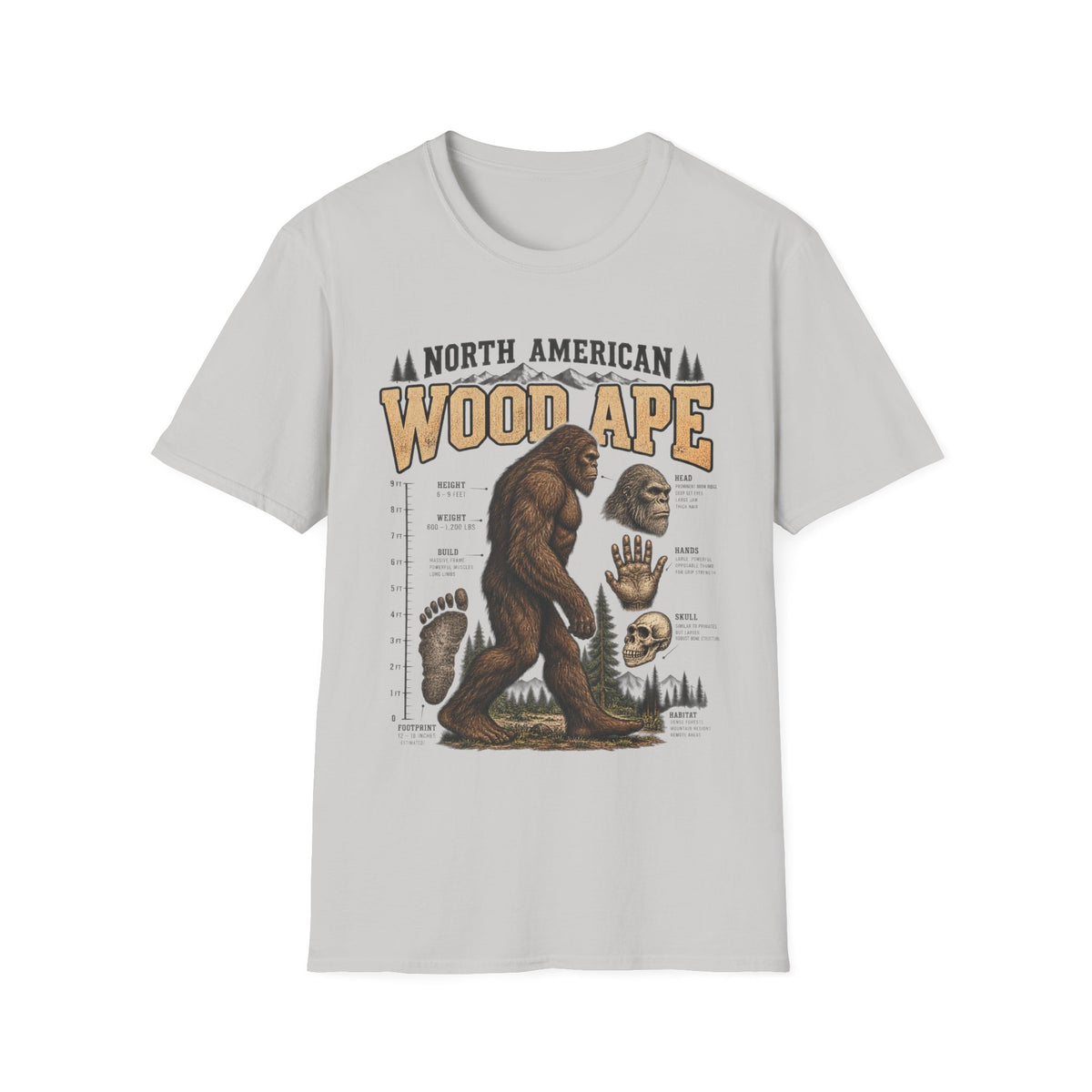 North American Wood Ape Bigfoot Cryptid T-Shirt