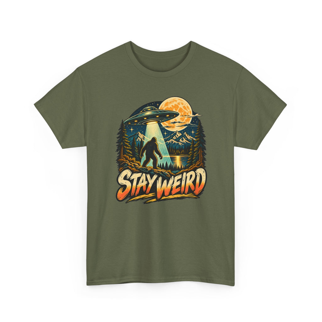 Stay Weird Bigfoot UFO T-Shirt