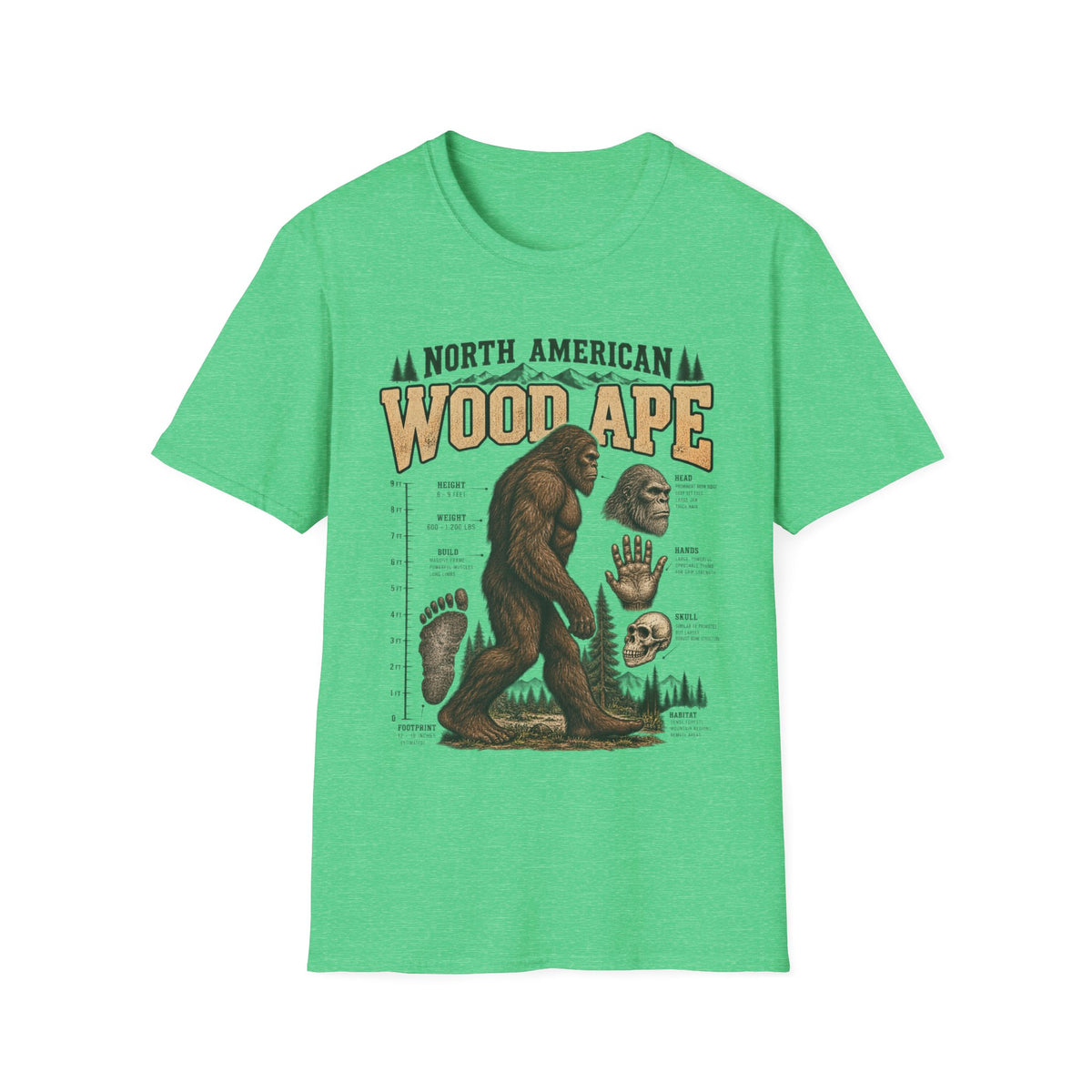 North American Wood Ape Bigfoot Cryptid T-Shirt