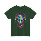 Alien Headphones T-Shirt – Colorful Cosmic UFO Graphic