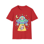 Kawaii Cat UFO Abduction T-Shirt