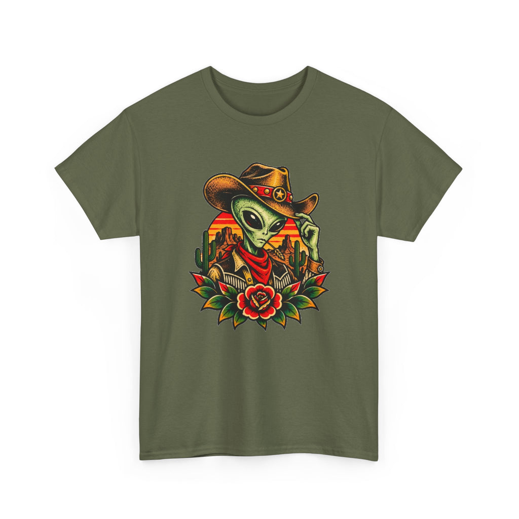 Cowboy Alien T-Shirt — Western Desert Alien Graphic Tee