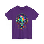 Alien Headphones T-Shirt – Colorful Cosmic UFO Graphic