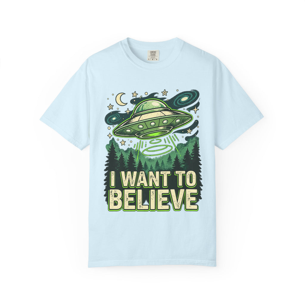 Alien UFO T-Shirt — "I Want to Believe" Graphic Tee