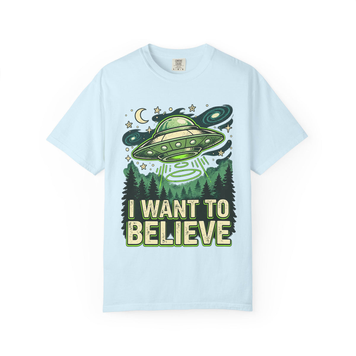 Alien UFO T-Shirt — "I Want to Believe" Graphic Tee