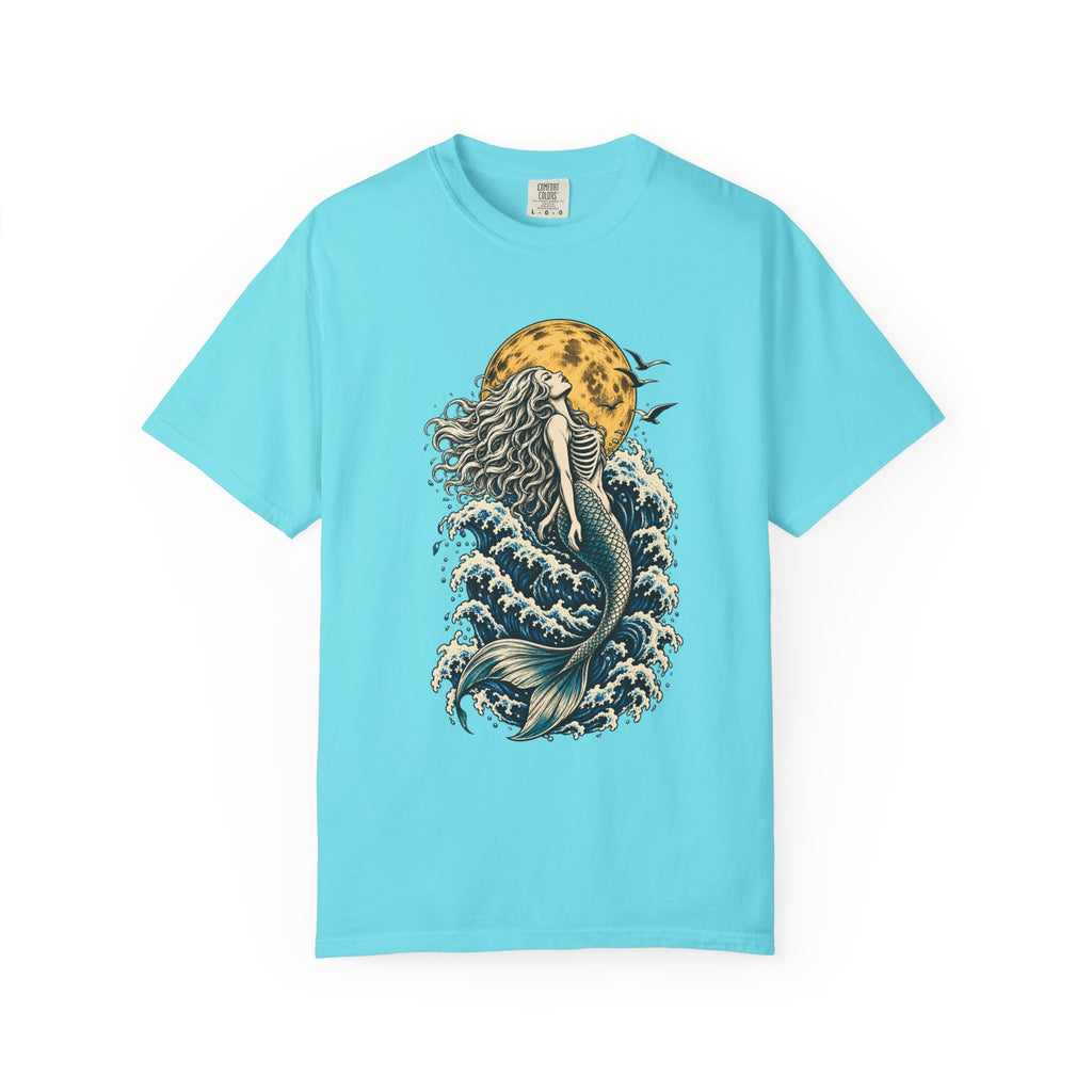 Mermaid Moon T-Shirt — Vintage Wave Mermaid Graphic Tee