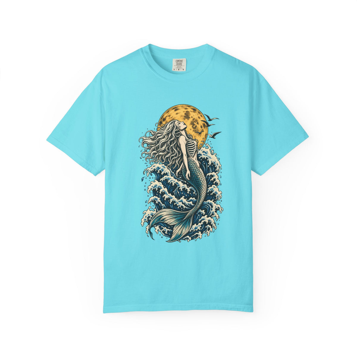 Mermaid Moon T-Shirt — Vintage Wave Mermaid Graphic Tee