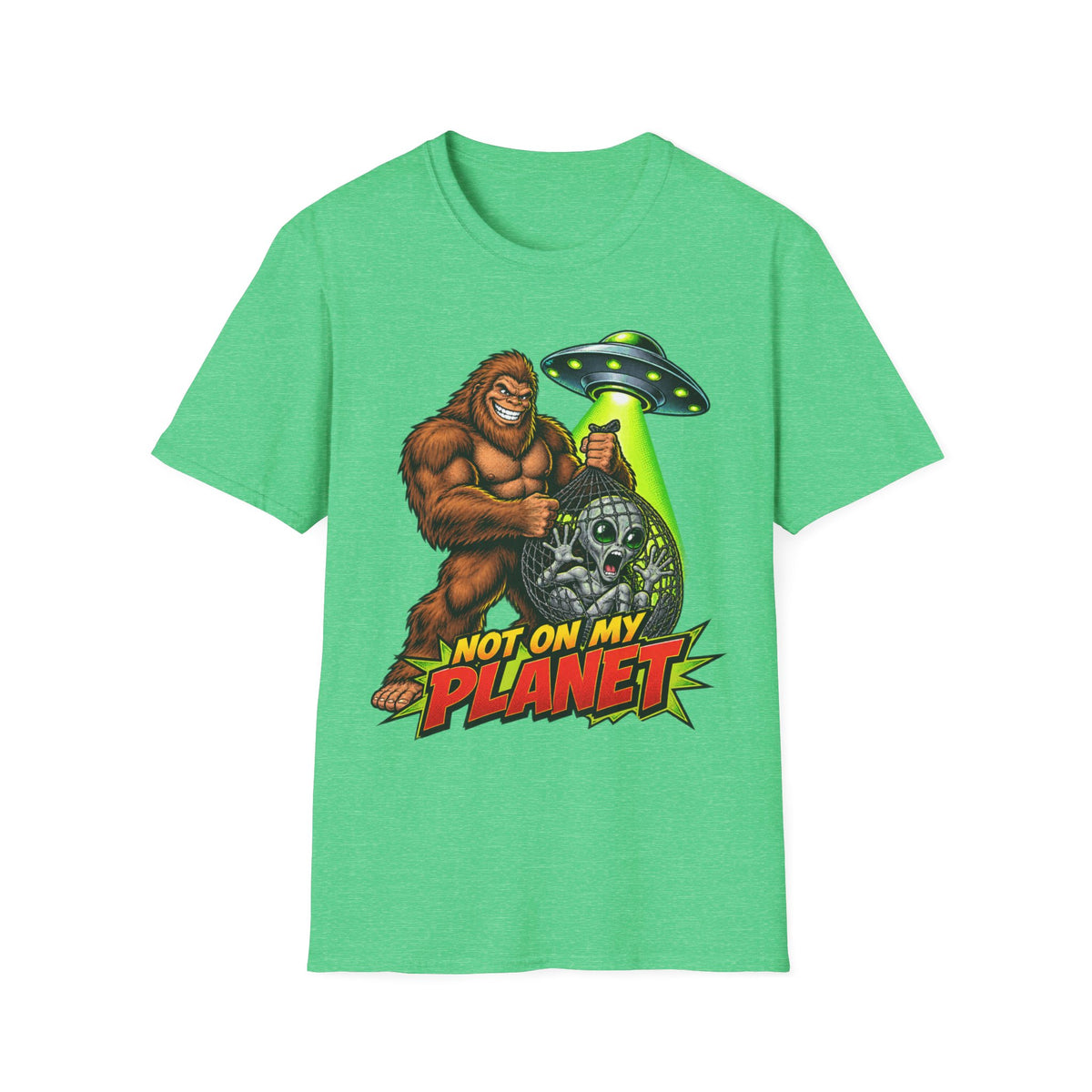 Sasquatch vs UFO 'Not On My Planet' Graphic T-Shirt