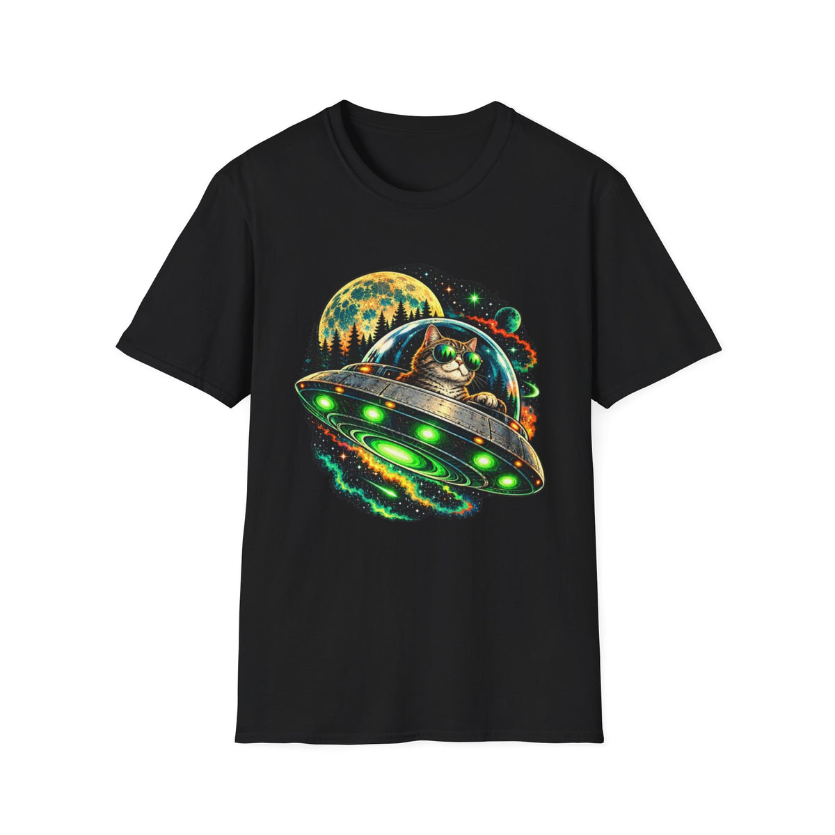 UFO Cat Cruising the Galaxy T-Shirt