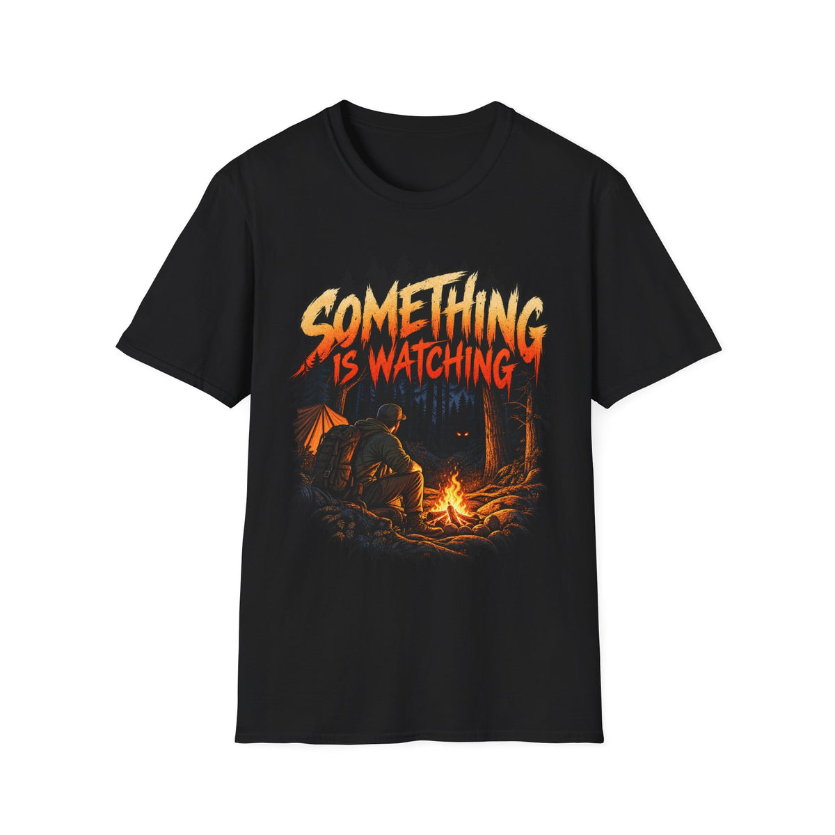 Something Is Watching Horror Campfire T-Shirt