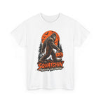 Squatchin' Through Halloween T-Shirt | Bigfoot Pumpkin Tee