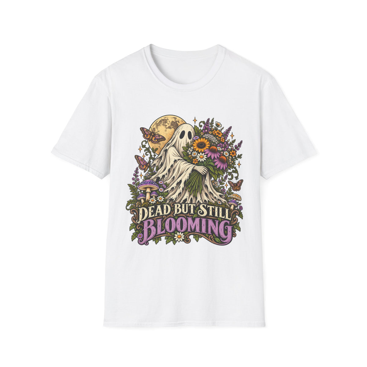 Dead but Still Blooming Floral Ghost T-Shirt