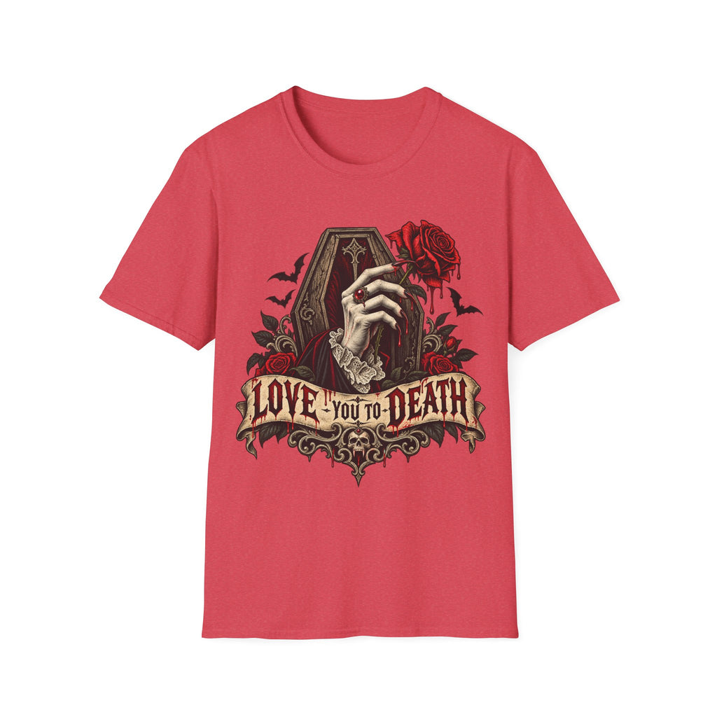 Love You to Death Gothic Rose Coffin T-Shirt
