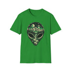 Mystical Mountain Alien T-Shirt – Retro UFO Lover Graphic Tee