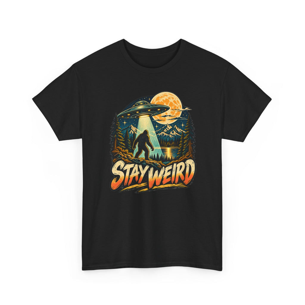 Stay Weird Bigfoot UFO T-Shirt