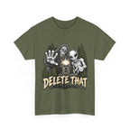 Delete That Graphic Tee | Creepy Alien & Skull Illustration