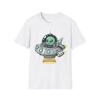 Alien UFO T-Shirt — Cute Green Alien in Spaceship Graphic Tee