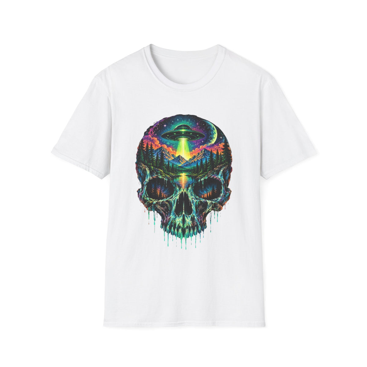 Psychedelic Skull UFO T-Shirt