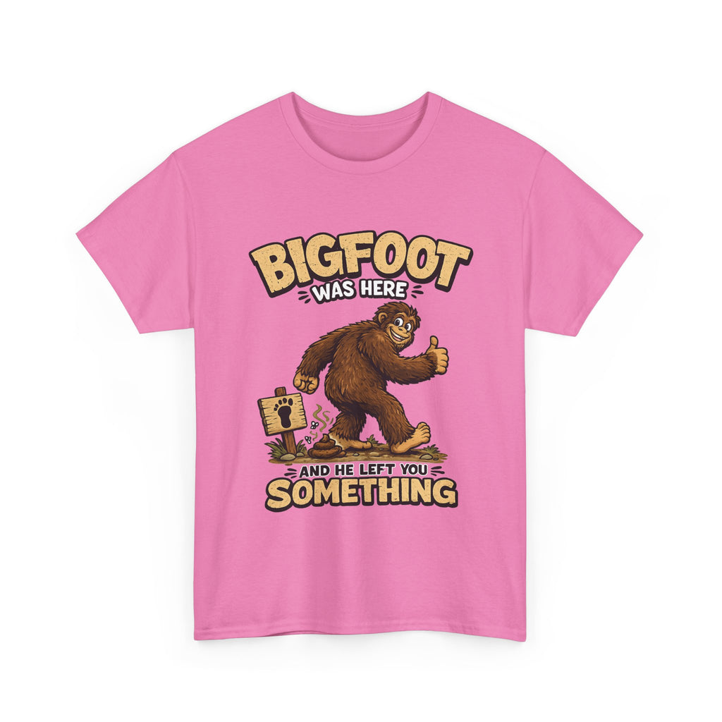 Bigfoot Was Here tee | Sasquatch graphic t-shirt, camping forest humor
