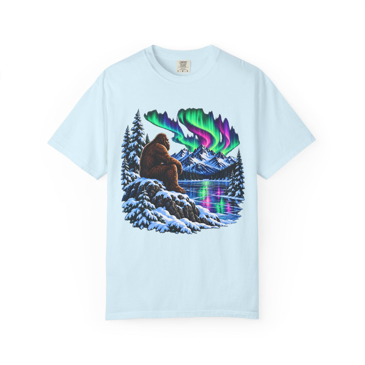 bigfoot Under Northern Lights T-Shirt