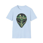 Mystical Mountain Alien T-Shirt – Retro UFO Lover Graphic Tee